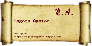Magocs Agaton névjegykártya